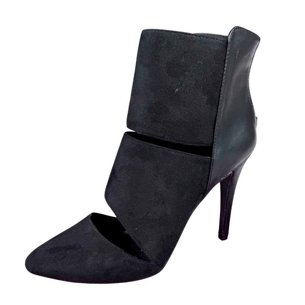 NIB Paprika Ainsley Black Cutout Ankle Boots Stiletto Heel Women's Size 8.5M